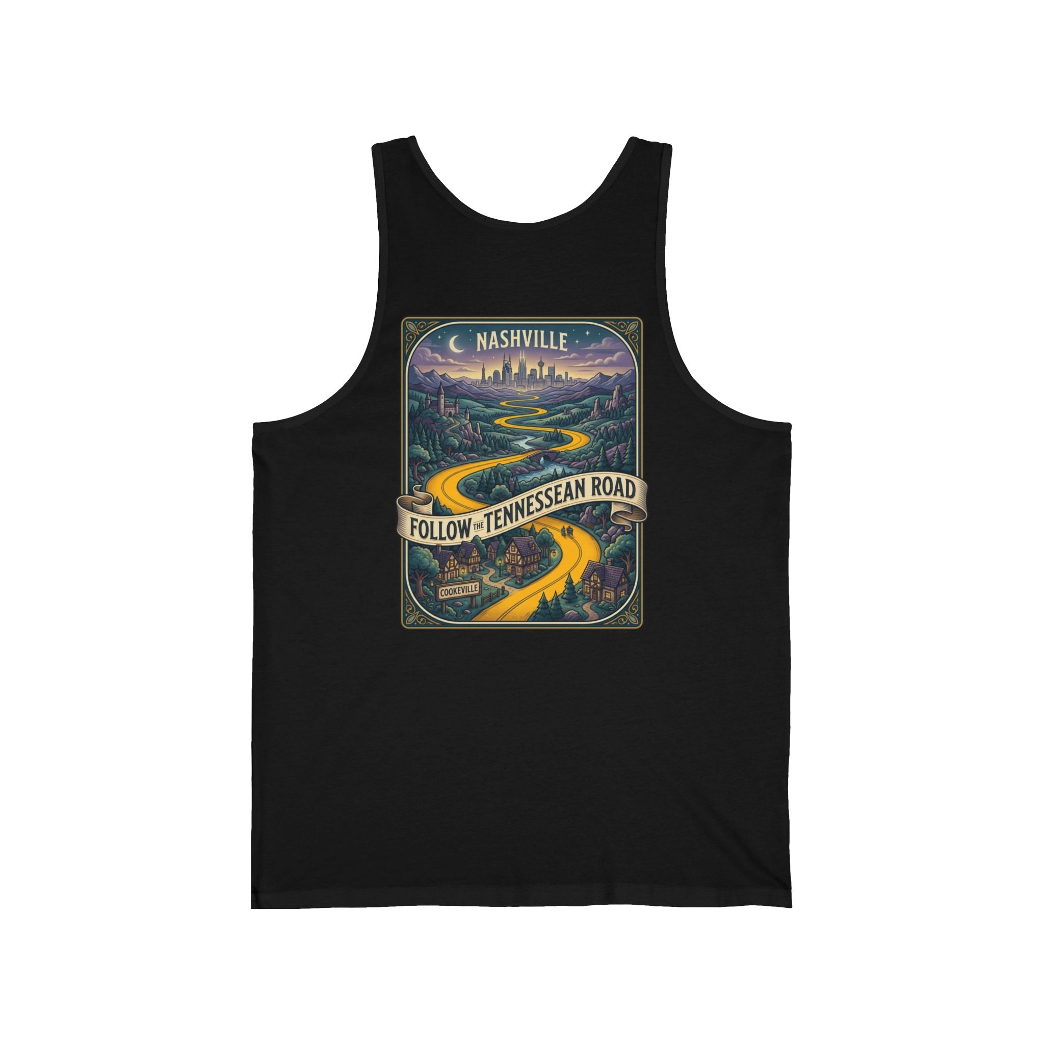 Follow the Tennessean Road Tank Top | Nashville Music Roadtrip Graphic