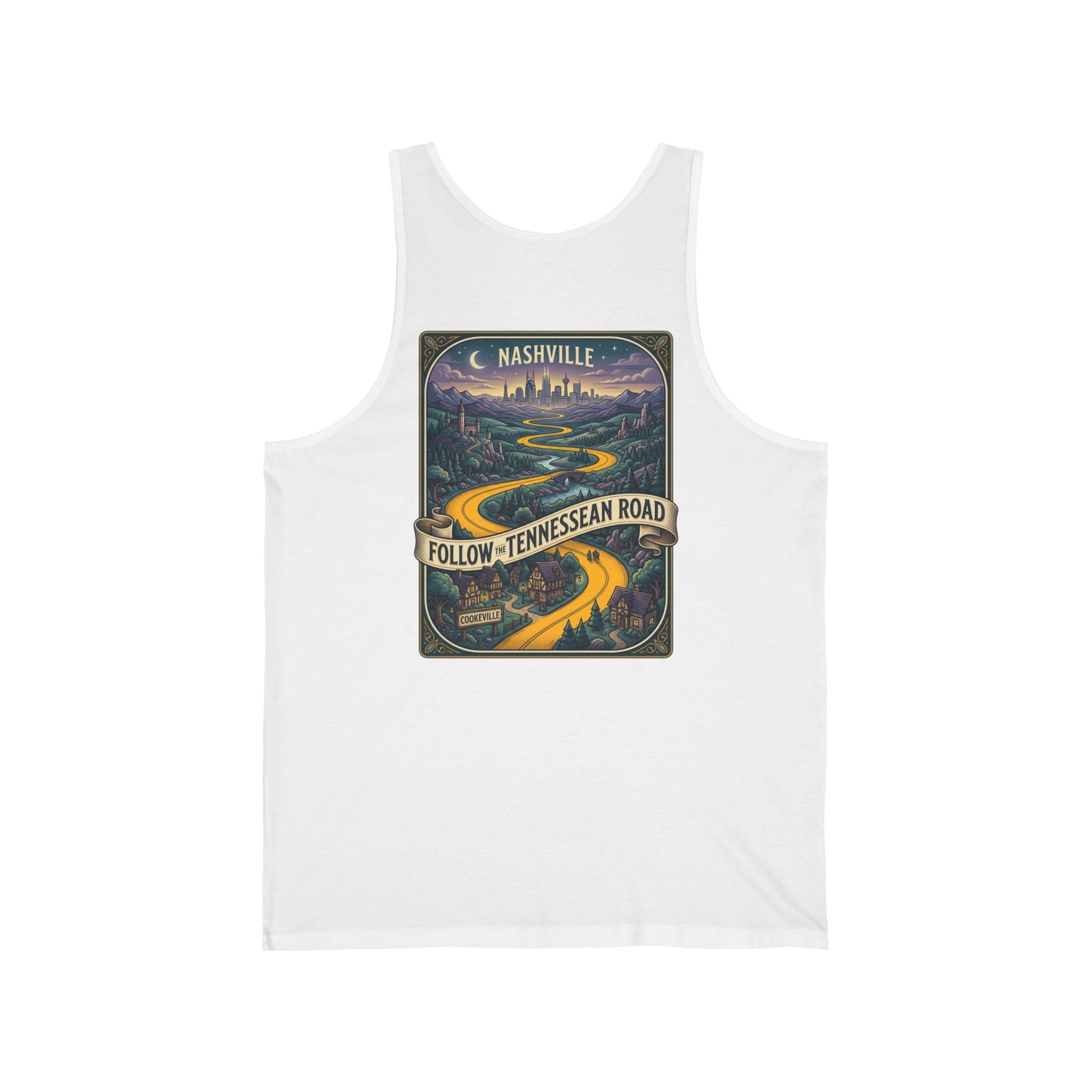 Follow the Tennessean Road Tank Top | Nashville Music Roadtrip Graphic