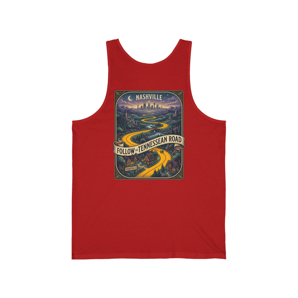 Follow the Tennessean Road Tank Top | Nashville Music Roadtrip Graphic