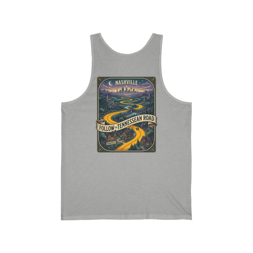 Follow the Tennessean Road Tank Top | Nashville Music Roadtrip Graphic