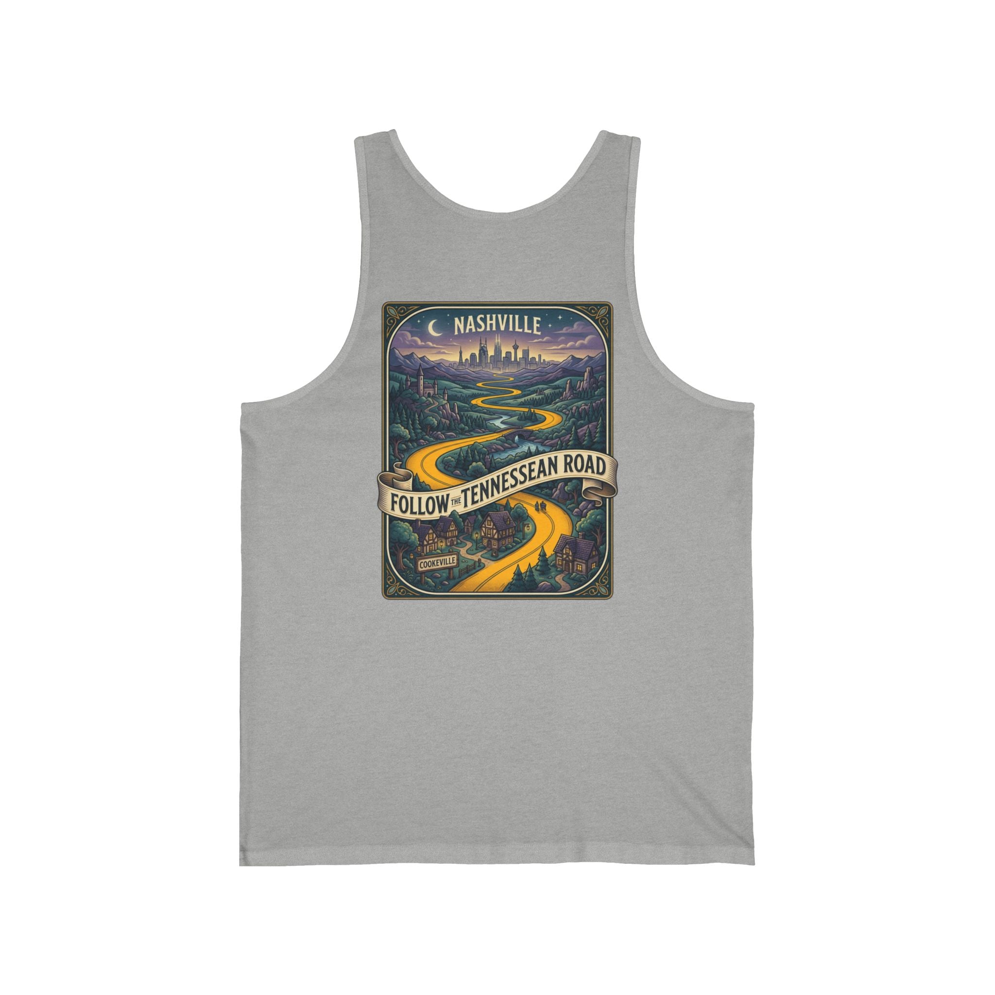 Follow the Tennessean Road Tank Top | Nashville Music Roadtrip Graphic